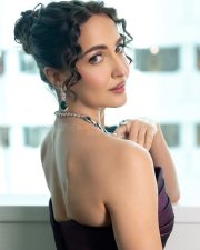 Sexy Hot Model Elli AvrRam in a Dark Purple Strapless Long Dress Photos 01 Sexy Hot Model Elli AvrRam in a Dark Purple Strapless Long Dress Photos 01