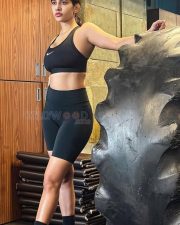 Sexy Nabha Natesh in a Black Gym Outfit Photos 03