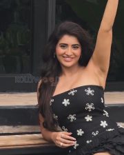 Sexy Rashi Singh Armpits in a Strapless Off Shoulder Star Printed Black Mini Dress Pictures 01