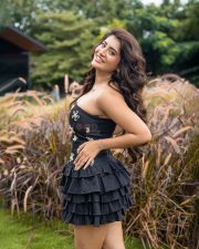 Sexy Rashi Singh in a Black Strapless Floral Mini Dress Pictures 04 Sexy Rashi Singh in a Black Strapless Floral Mini Dress Pictures 04