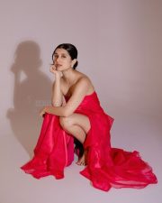 Sexy Sanjana Sarathy in a Red Corset Thigh Slit Gown Pictures 02 Sexy Sanjana Sarathy in a Red Corset Thigh Slit Gown Pictures 02