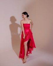 Sexy Sanjana Sarathy in a Red Corset Thigh Slit Gown Pictures 03 Sexy Sanjana Sarathy in a Red Corset Thigh Slit Gown Pictures 03