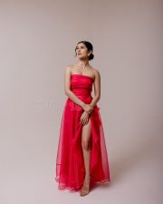 Sexy Sanjana Sarathy in a Red Corset Thigh Slit Gown Pictures 04 Sexy Sanjana Sarathy in a Red Corset Thigh Slit Gown Pictures 04