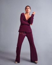 Sexy Shriya Saran in a Chic Purple Pantsuit Photos 05