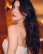 Sexy Swedish Greek Actress Elli AvrRam in a Light Strapless Gown with a Corset Bodice Photos 04