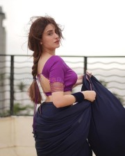Sexy TV Actress Mahira Sharma in Saree Photos 04