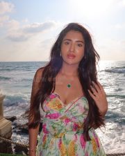 Sexy Telugu Actress Rashi Singh in a Light Pink and Yellow Printed Sleeveless Maxi Dress Photos 01 Sexy Telugu Actress Rashi Singh in a Light Pink and Yellow Printed Sleeveless Maxi Dress Photos 01