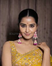 Siren Heroine Anupama Parameswaran Cute Saree Photoshoot Pictures 02