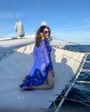 Sizzling Pragya Jaiswal in a Blue Bikini Pictures 01