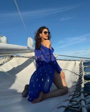 Sizzling Pragya Jaiswal in a Blue Bikini Pictures 03