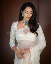 Sophisticated Actress Sobhita Dhulipala in a White Lace Embroidered Saree Photos 03 Sophisticated Actress Sobhita Dhulipala in a White Lace Embroidered Saree Photos 03