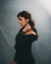 Striking Actress Mrunal Thakur in a Black Off Shoulder Gown Photos 03 Striking Actress Mrunal Thakur in a Black Off Shoulder Gown Photos 03