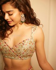 Stunning Mithila Palkar in a Sequined Embroidered Dori Work Lehenga Photos 03