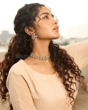 Stylish Anupama Parameswaran in a Beige Traditional Kurta Set Photos 07