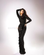 Stylish Anupama Parameswaran in a Black Shimmery Bodycon Dress Photos 06