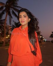 Stylish Rashi Singh in an Orange Button Down Shirt at Jeddah Waterfront in Saudi Arabia Photos 04