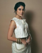 TV Actress Kritika Kamra Topless in a White Half Saree for Hollywoord Reporter Photos 02