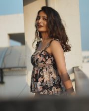 Telugu Actress Ananya Nagalla in a Printed Sleeveless Top with a Washed Out Black Jeans Photos 01