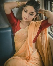 Telugu Actress Kashmira Pardeshi Beautiful Sexy Saree Pictures 02
