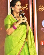 Telugu Anchor Manjusha at Shashtipoorthi Trailer Launch Event Pictures 02