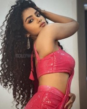 Tillu Square Heroine Anupama Parameswaran Hot Pink Saree Pictures 01