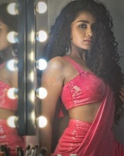 Tillu Square Heroine Anupama Parameswaran Hot Pink Saree Pictures 04