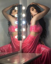 Tillu Square Heroine Anupama Parameswaran Hot Pink Saree Pictures 06