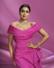 Timeless Beauty Shriya Saran in a Pink Off Shoulder Cross Neck Dress Pictures 05