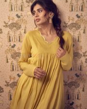 Aadya Actress Hebah Patel in a Yellow Dress Pictures 03