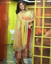 Actress Amritha Aiyer at Hanu Man Interview Photos 16