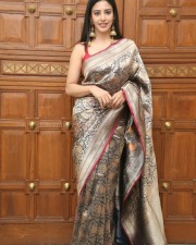Actress Daksha Nagarkar at Ravanasura Movie Pre Release Event Photos 21