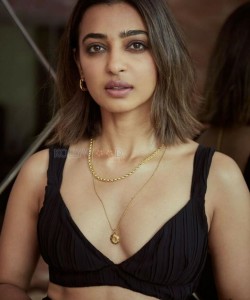 Actress Radhika Apte in a Sexy Black Dress Photos 01