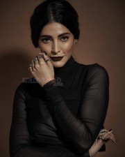 Actress Shruti Haasan Black Dress Photoshoot Stills