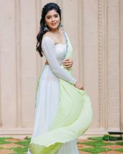 Beautiful Actress Amritha Aiyer in a Chic Green Dress Photos 01 Beautiful Actress Amritha Aiyer in a Chic Green Dress Photos 01