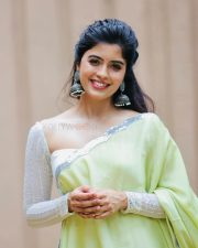 Beautiful Actress Amritha Aiyer in a Chic Green Dress Photos 02 Beautiful Actress Amritha Aiyer in a Chic Green Dress Photos 02