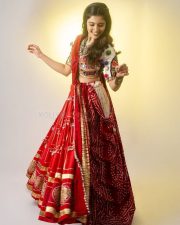 Beautiful Amritha Aiyer in a Stylish Diwali Lehenga Photos 02 Beautiful Amritha Aiyer in a Stylish Diwali Lehenga Photos 02