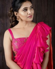 Beautiful Vani Bhojan in a Red Dress Photos 01