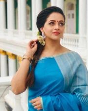 Bhavana in Blue Saree 01