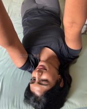 Chic Beauty Eesha Rebba in a Simple Black Top with Grey Pant Photos 01 Chic Beauty Eesha Rebba in a Simple Black Top with Grey Pant Photos 01
