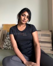 Chic Beauty Eesha Rebba in a Simple Black Top with Grey Pant Photos 03 Chic Beauty Eesha Rebba in a Simple Black Top with Grey Pant Photos 03