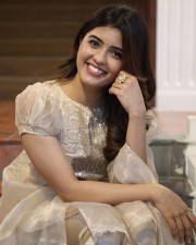 Cute Amritha Aiyer in a White Dress Pictures 01