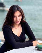 Cute Barkha Singh in a Black Front Cut Out Bodycon Dress Photos 02