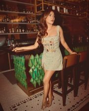 Dazzling Actress Ridhima Pandit in a Mint Green Embellished Mini Dress Photos 07
