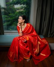 Elegant Actress Hebah Patel in a Red Kanjivaram Silk Saree Photos 01 Elegant Actress Hebah Patel in a Red Kanjivaram Silk Saree Photos 01
