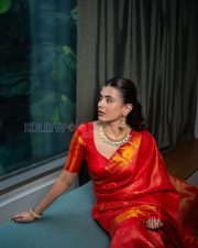 Elegant Actress Hebah Patel in a Red Kanjivaram Silk Saree Photos 03 Elegant Actress Hebah Patel in a Red Kanjivaram Silk Saree Photos 03