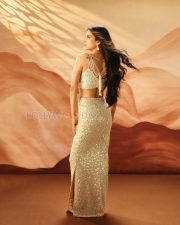 Elegant Actress Shruti Haasan in a Ivory Pearl Embroidered Lehenga Photos 04