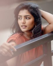 Graceful Eesha Rebba in an Orange Dress Photos 03