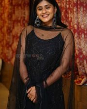 Hebah Patel at Santosham South Indian Film Awards 2021 Curtain Raiser Press Meet Photos 13