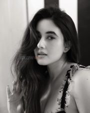 Hot Aditi Budhathoki in a Mesh Lingerie Top Black and White Portrait Pictures 04