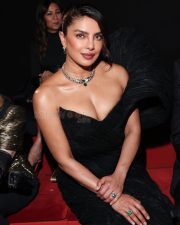 Iconic Priyanka Chopra Cleavage in a Black Strapless Off Shoulder Ruffle Gown Photos 01 Iconic Priyanka Chopra Cleavage in a Black Strapless Off Shoulder Ruffle Gown Photos 01
